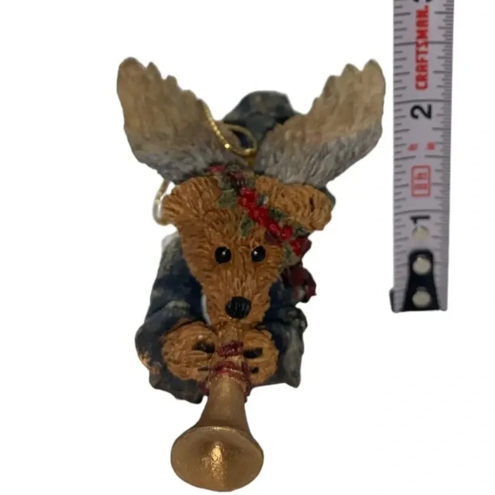 Boyd’s Bears & Friends Folkstone Retired 1996 Faith Angel Wing Bear With Trumpet